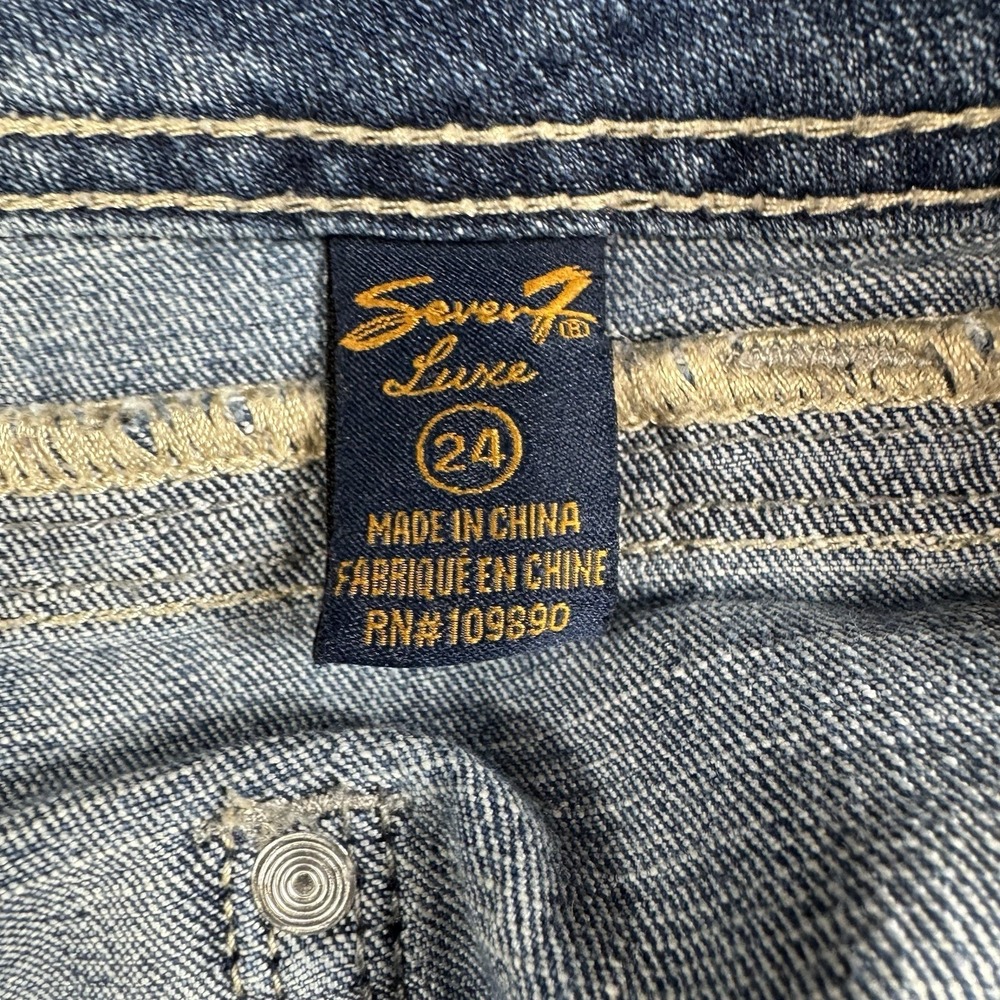 Seven7 Women's Jeans Classic Straight Denim Size 24 Inseam - Picture 10 of 12